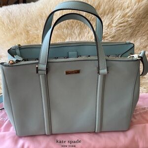 Kate Spade Newbury Lane Loden Large Satchel/Crossbody in Grace Blue